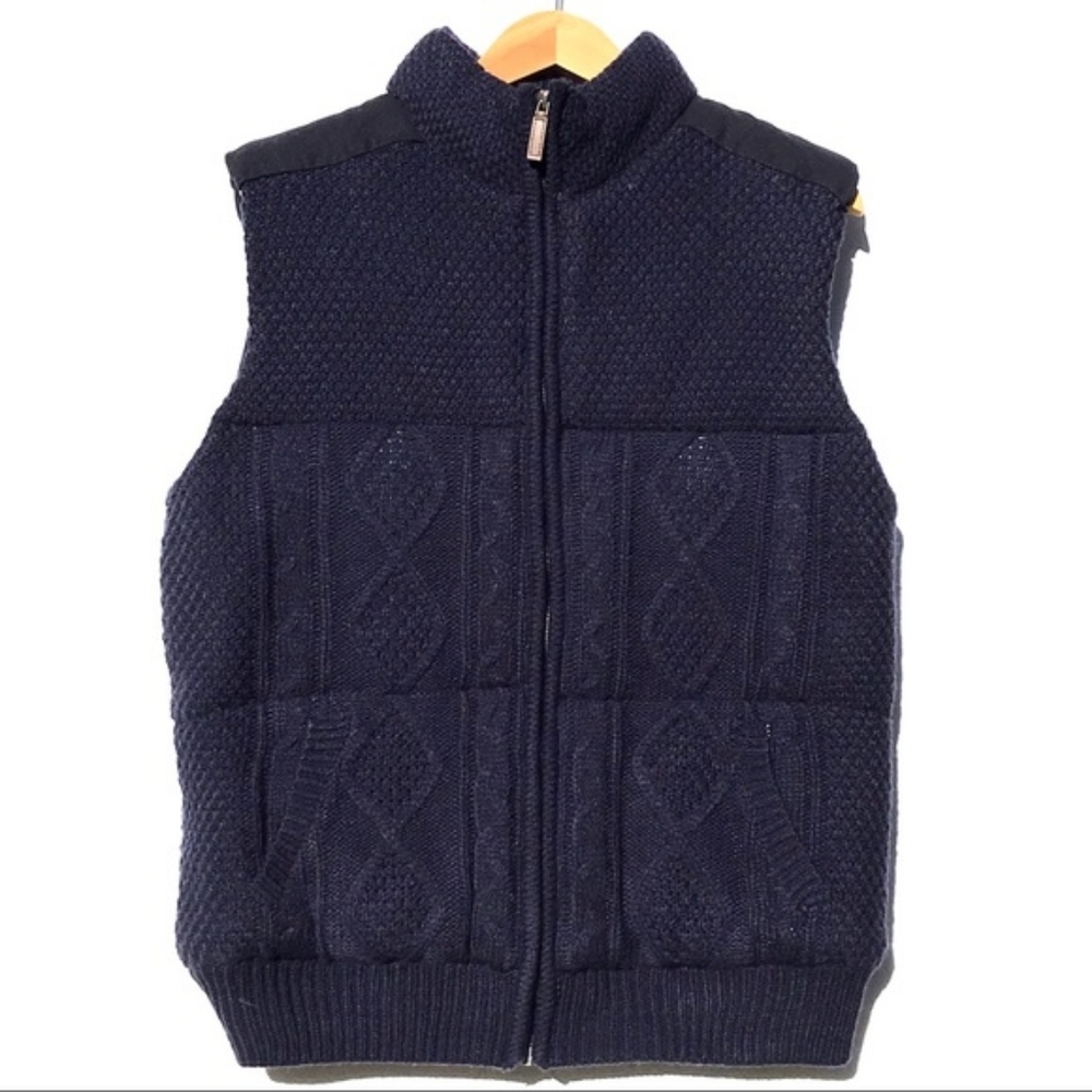 ANAPO Men's navy zip front puffer vest Large